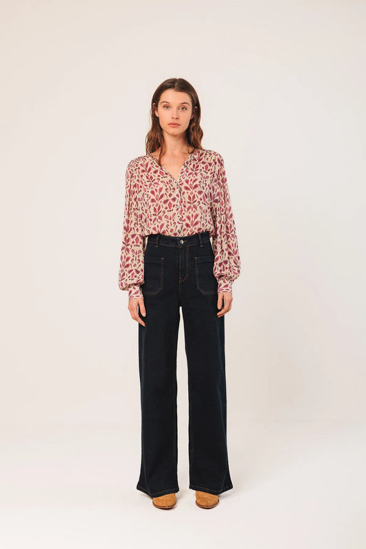 Smock-Detail Shirt