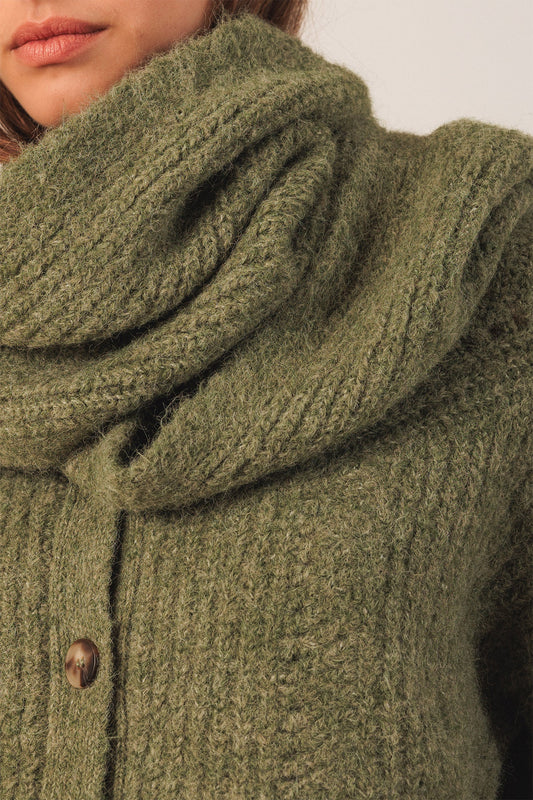 Knitted Green Scarf