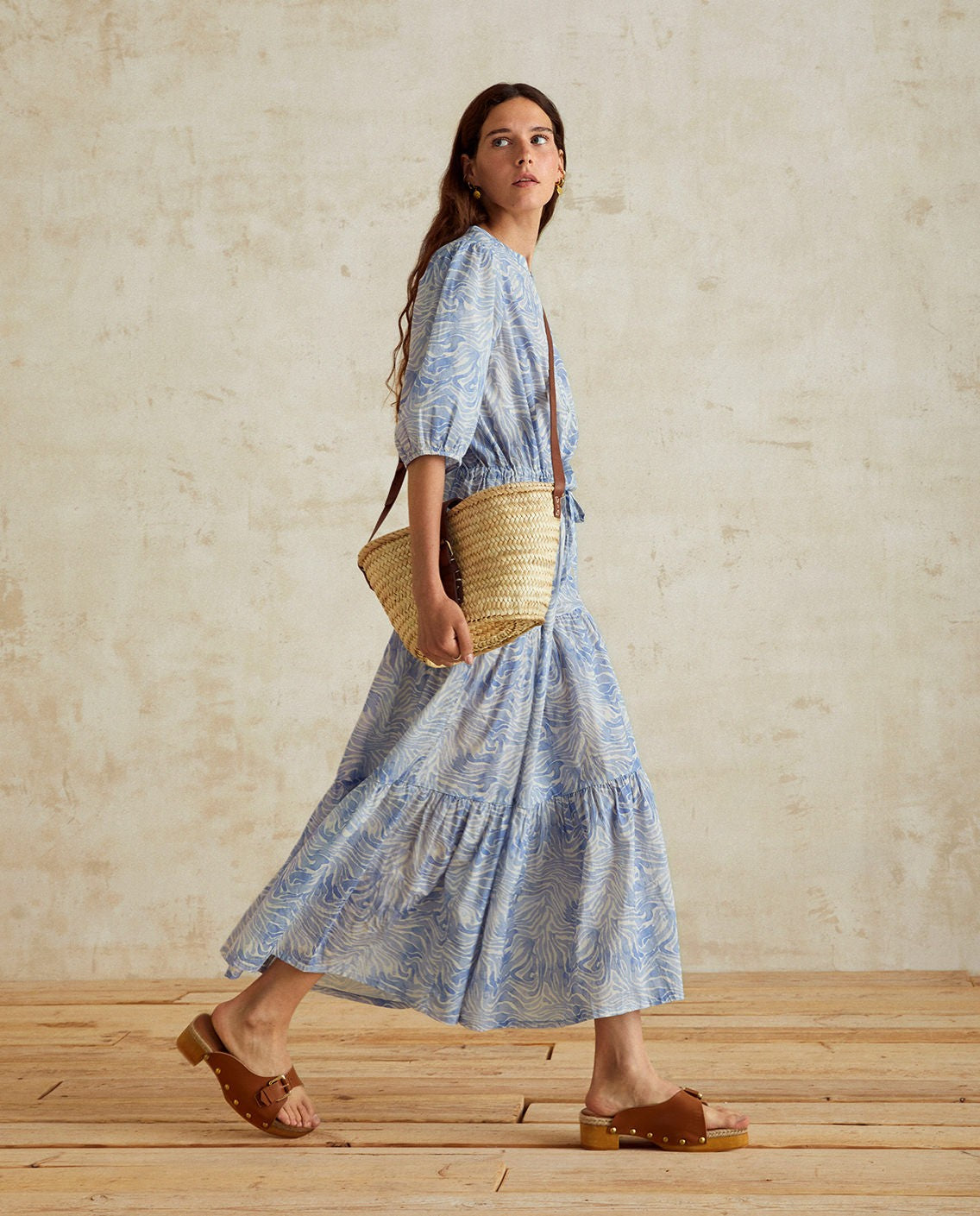 Blue Print Organic -Cotton Dress