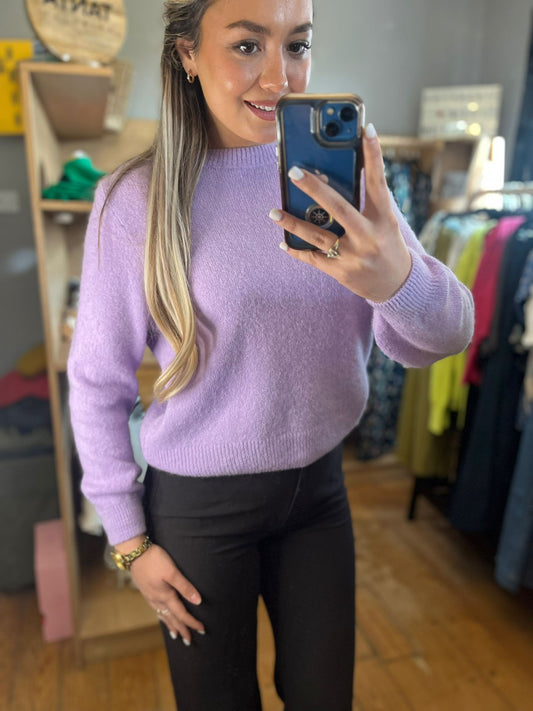 Lilac Superfine Alpaca and Wool Jumper