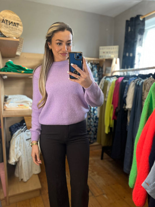 Lilac Superfine Alpaca and Wool Jumper