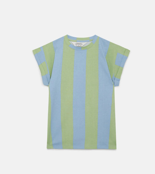 Green Striped Short Sleeve T-shirt