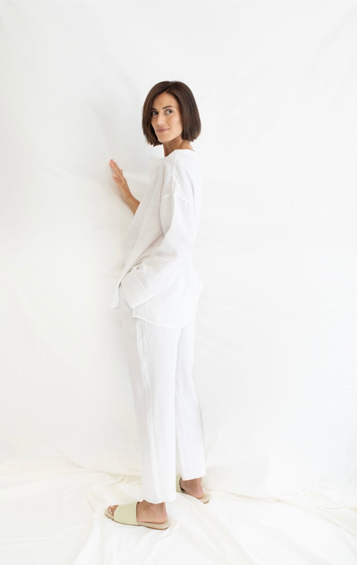 White Linen Trousers