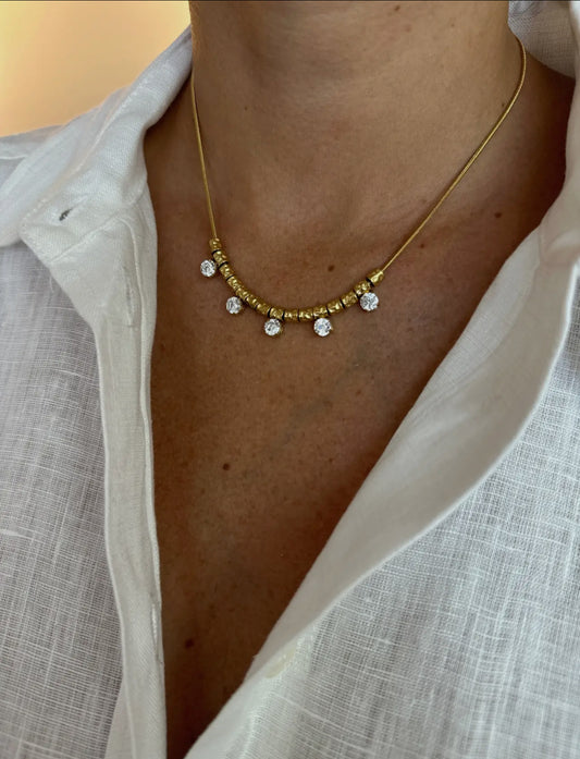 Celestial Rhinestone Necklace