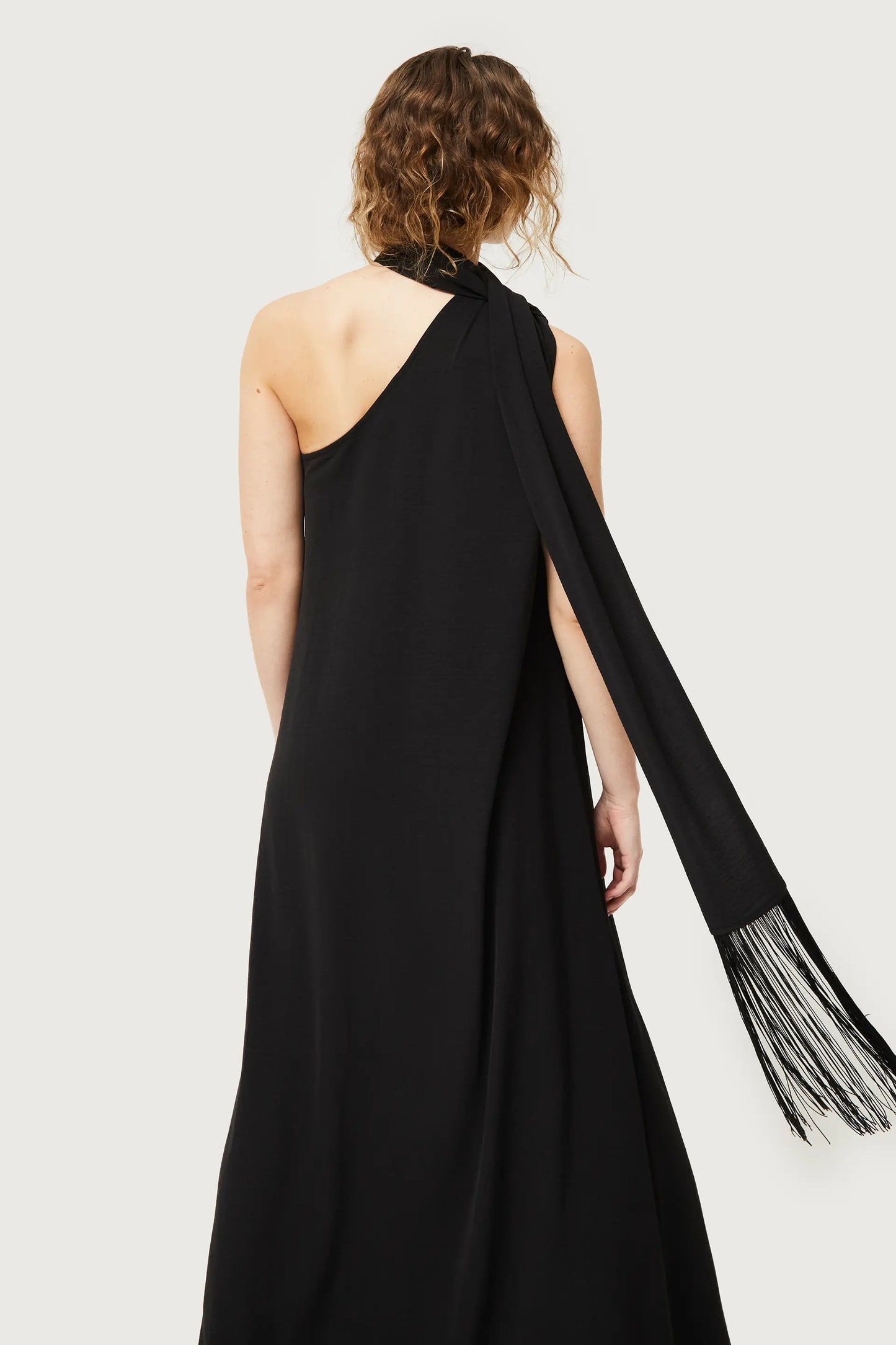 Black Asymmetrical Long Dress