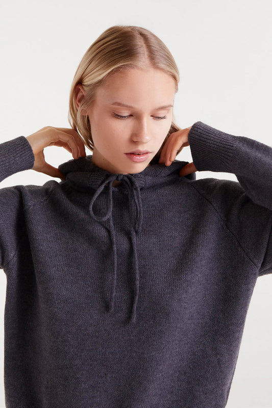 Grey Fine Knit Sweatshirt