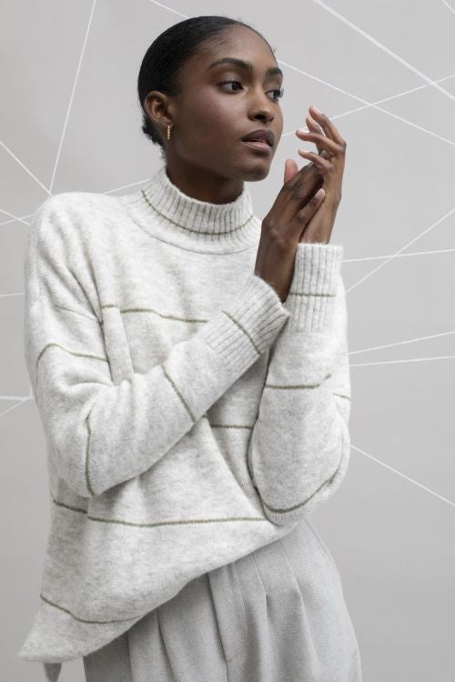 Grey Funnel Neck Jumper