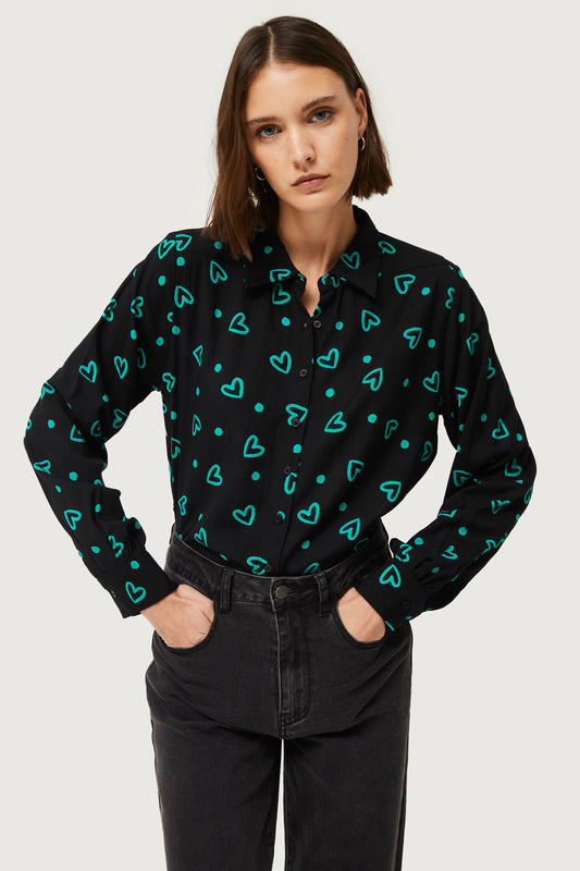 Black Printed Shirt