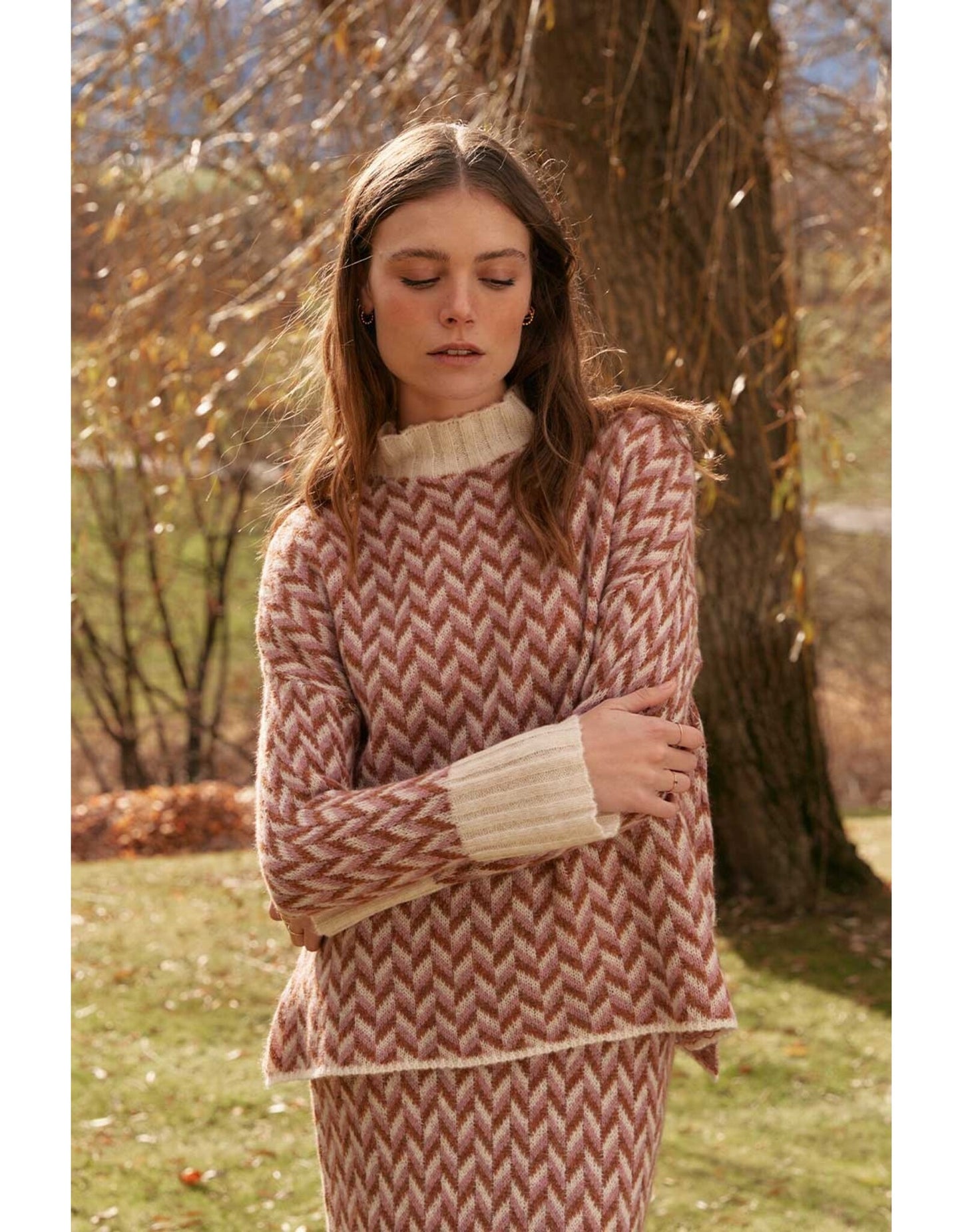 Herringbone Knitted Jumper