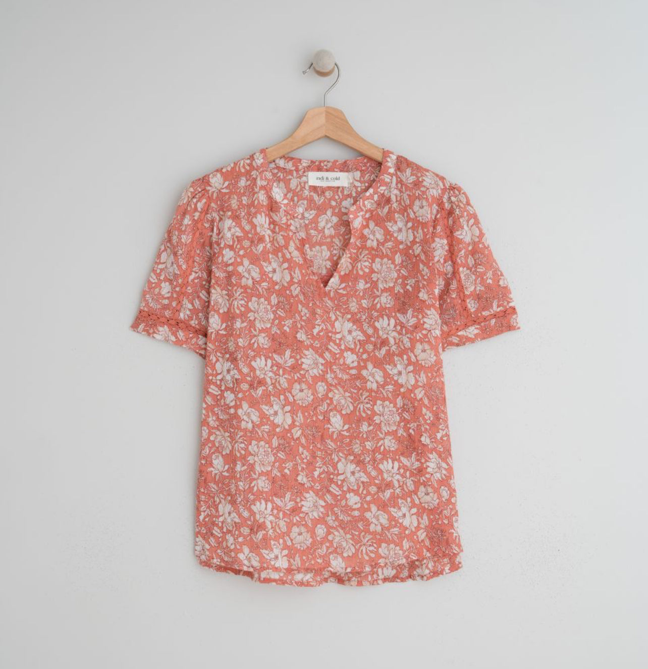 Detailed Floral Sleeve Shirt