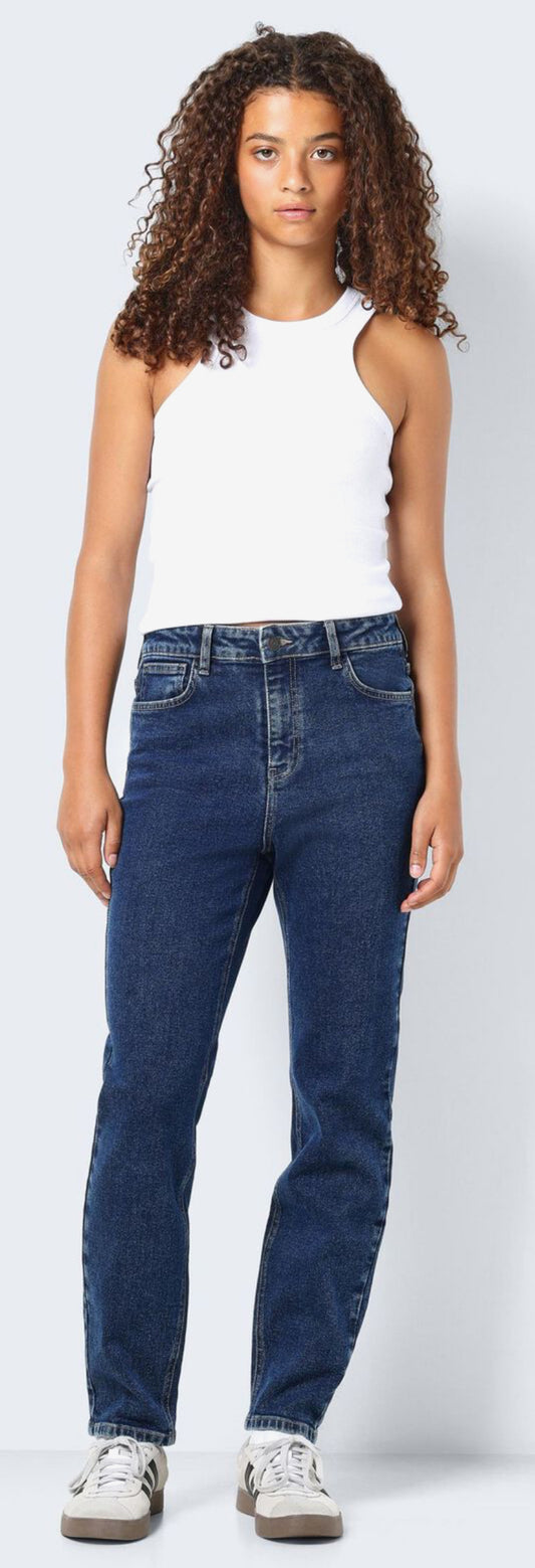 Moni Cropped High Waisted Straight Fit Jeans