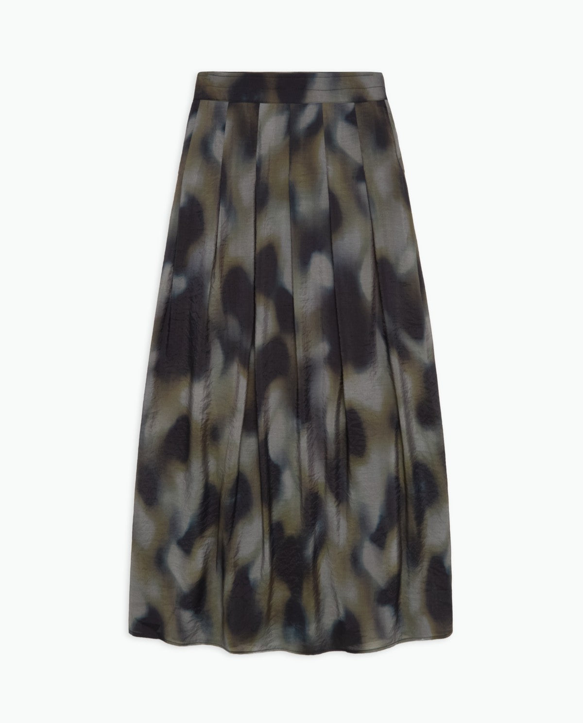 Multicolour Flared Print Midi Skirt