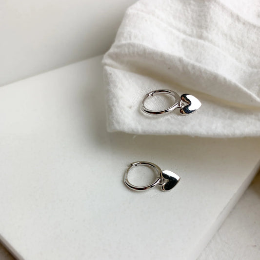 Silver Heart Earrings