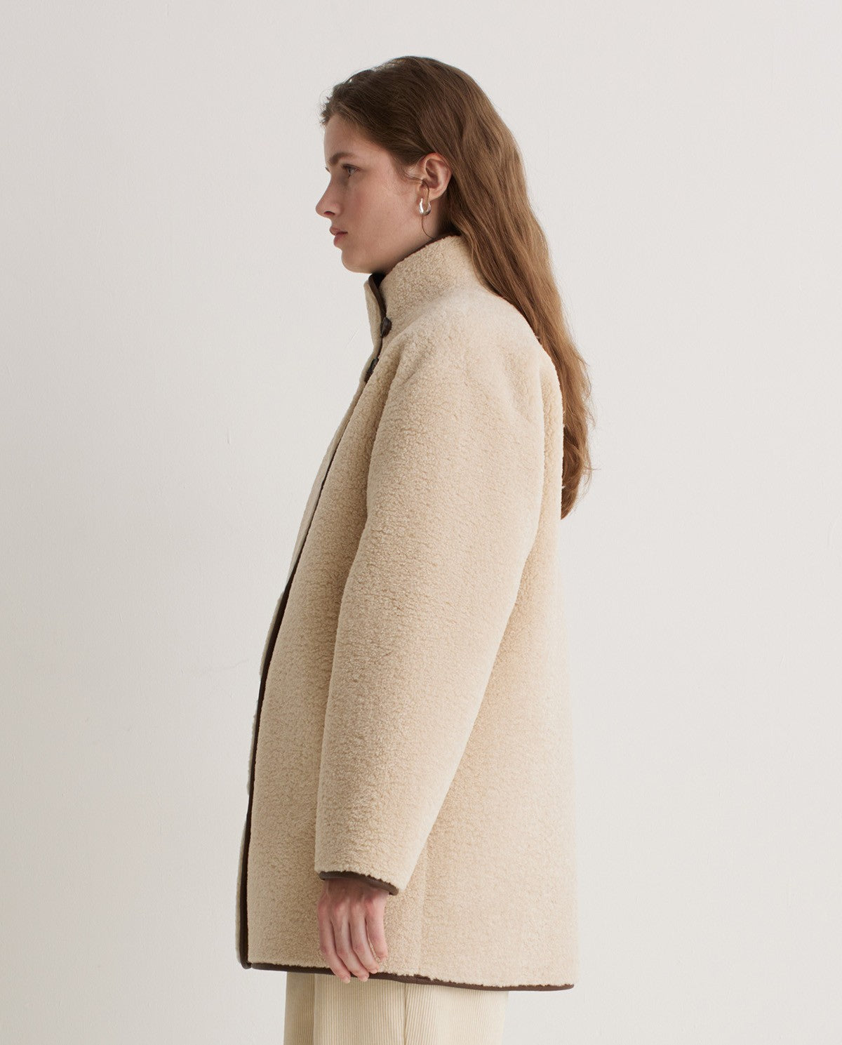 Ecru Shearling Coat
