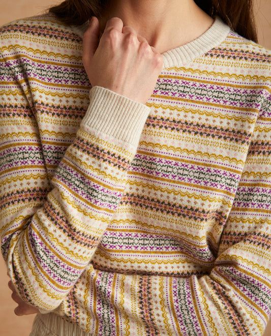 Multicolour Jacquard Sweater Ecruk