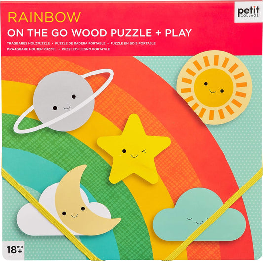 Rainbow Chunky Wooden Puzzle & Play