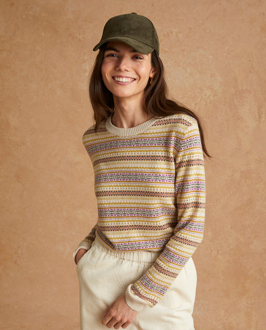 Multicolour Jacquard Sweater Ecru
