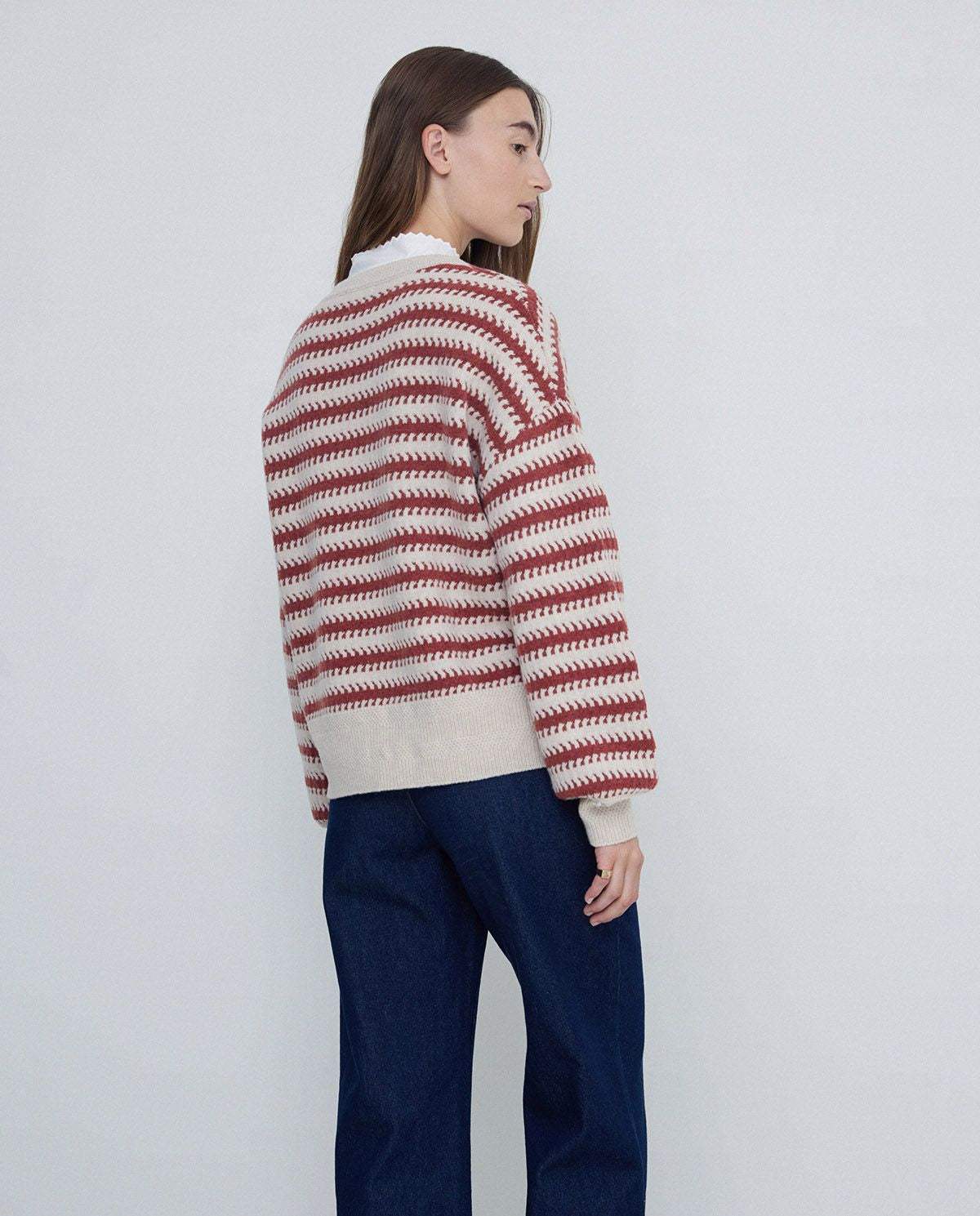 Knitted Red Stripe Jumper