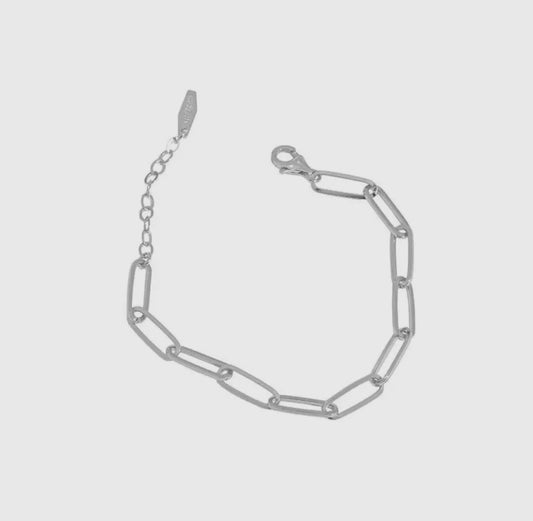 Silver Paperclip Bracelet