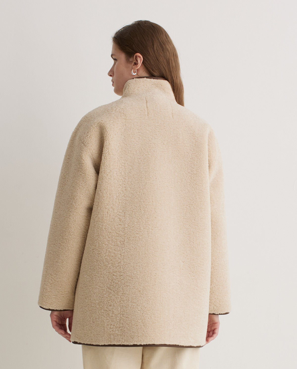 Ecru Shearling Coat