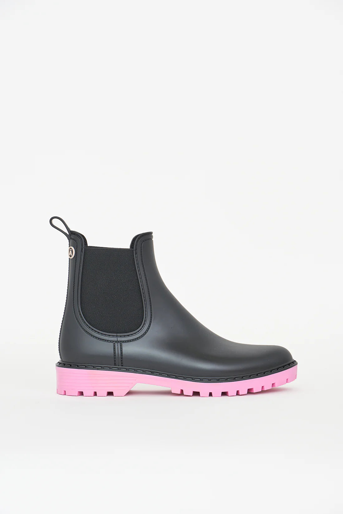 Black and Purple Druppel Rain Boots