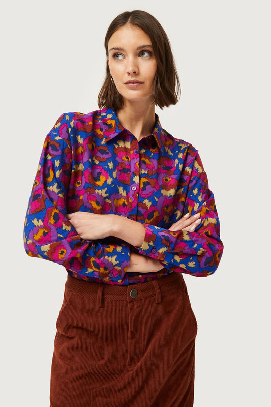 Dewberry Floral Print Shirt