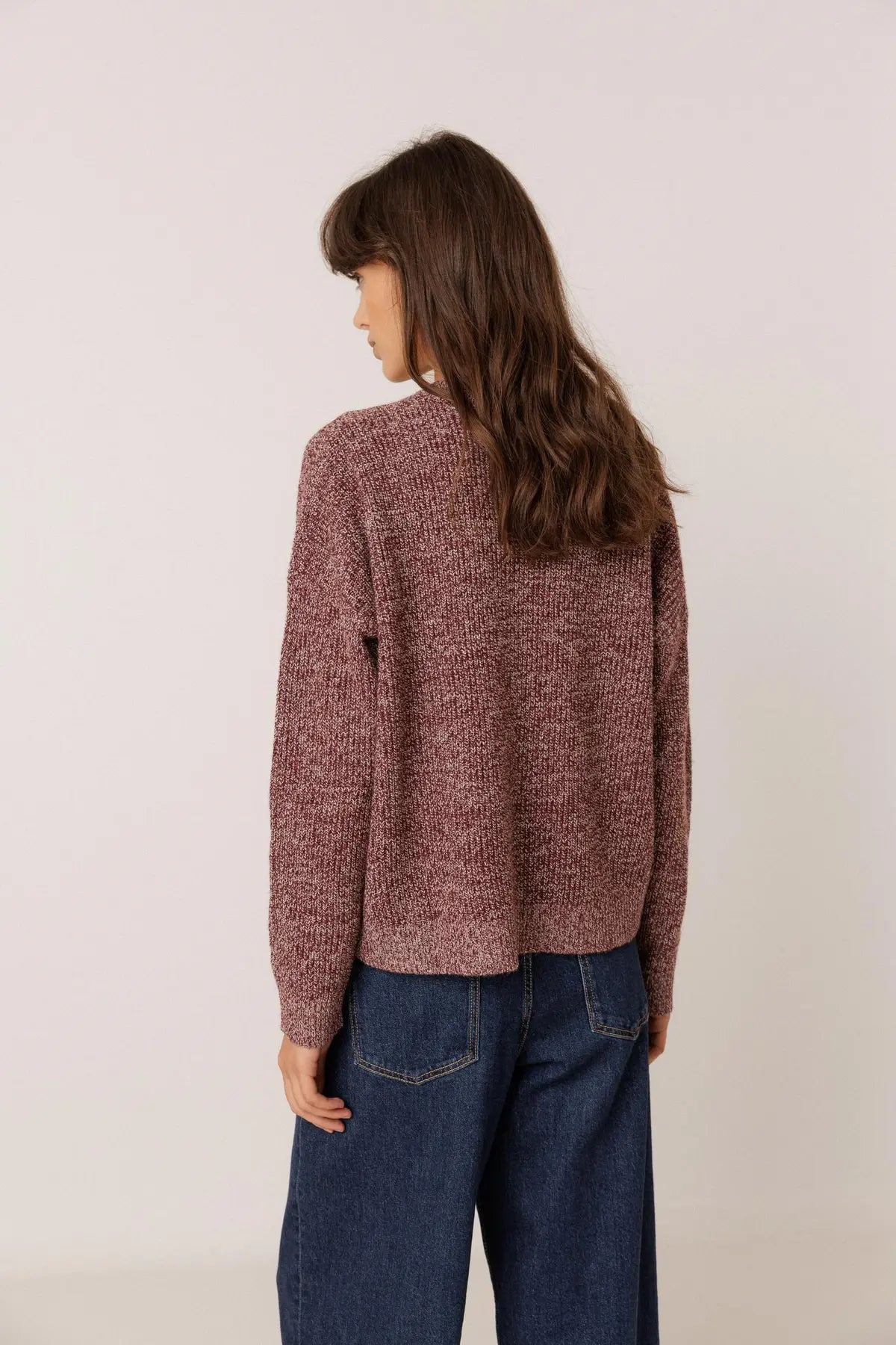 Marled Button-Up Cardigan