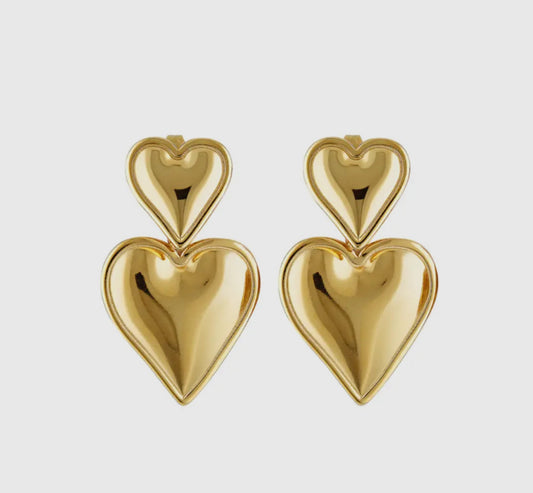 Double Heart Earrings