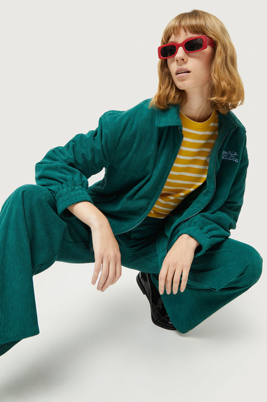 Green corduroy Bomber