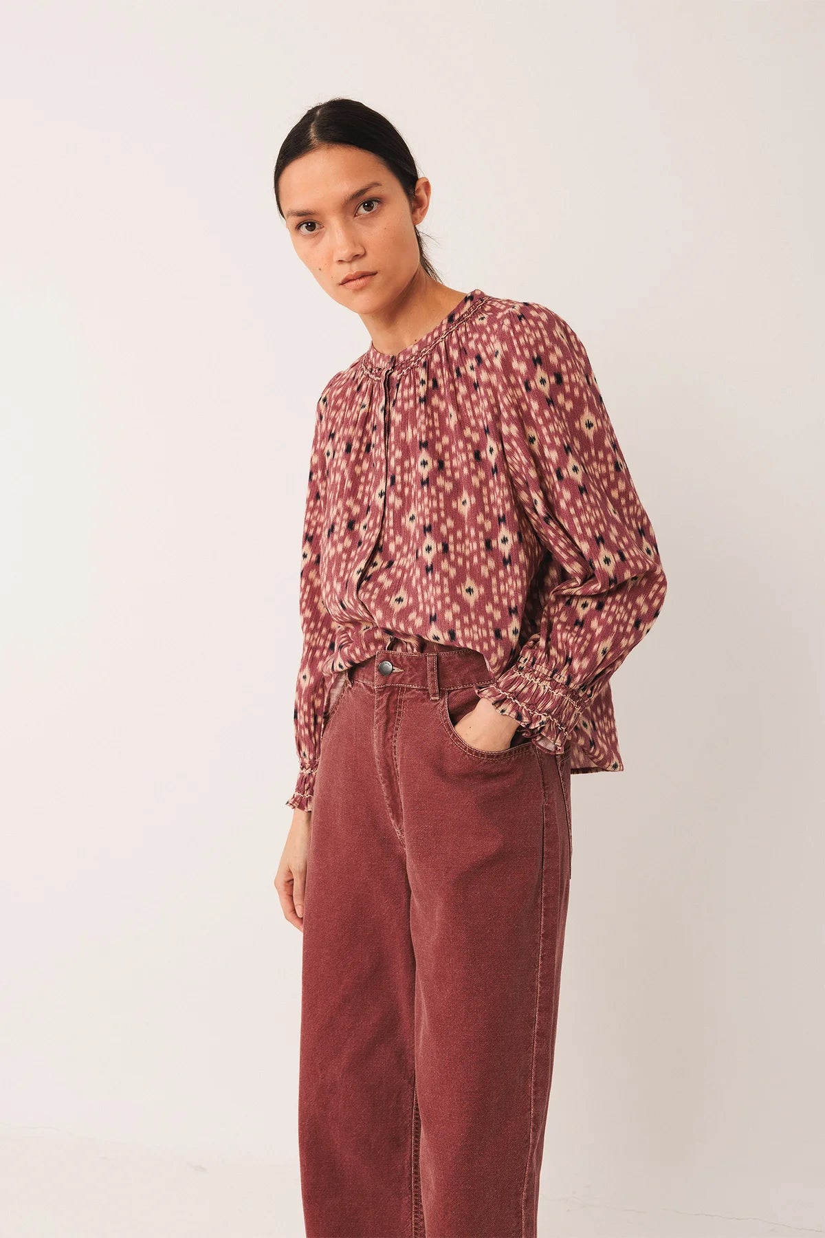 Ikat-Print Shirt