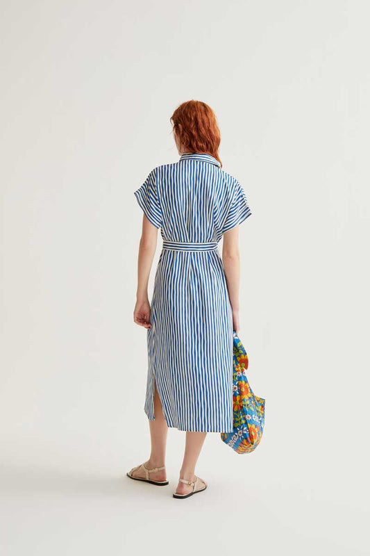 Lavagna Blue Print Midi Dress