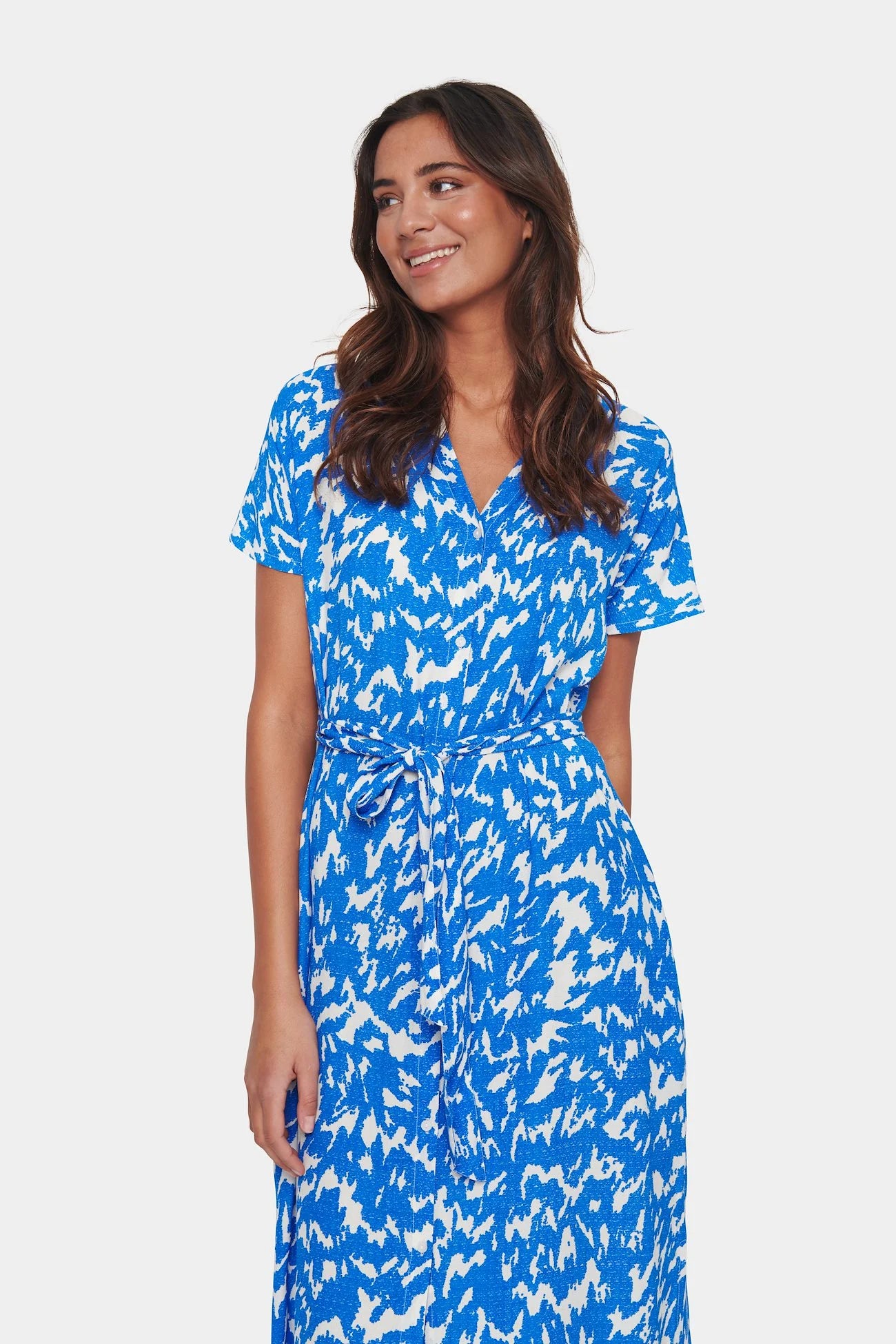 Blue and White Blancasz Shirt Dress