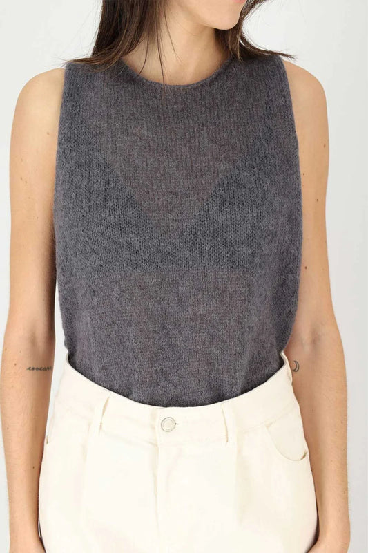 Sheer Grey Vest