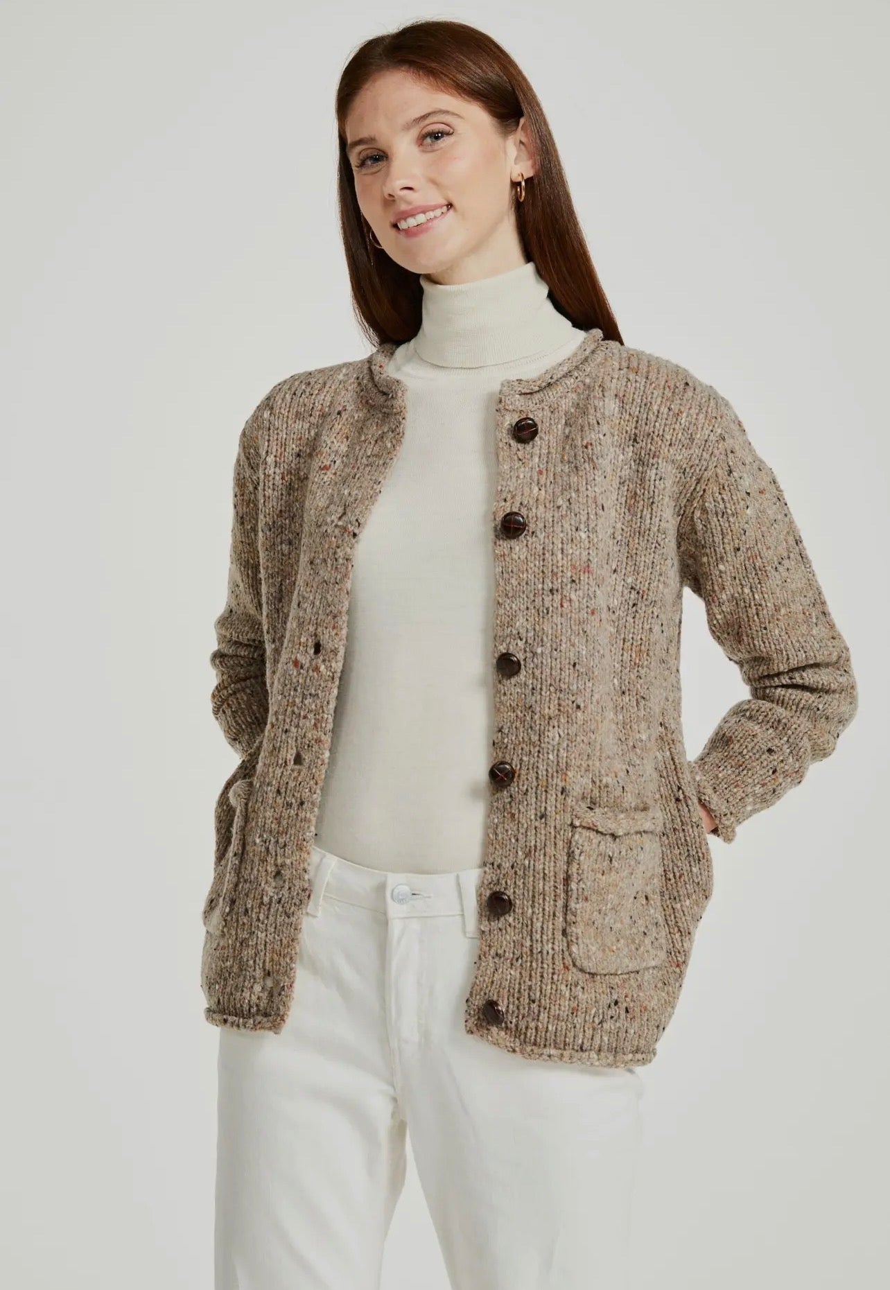 Aran Avondale Ladies Tweed Cardigan