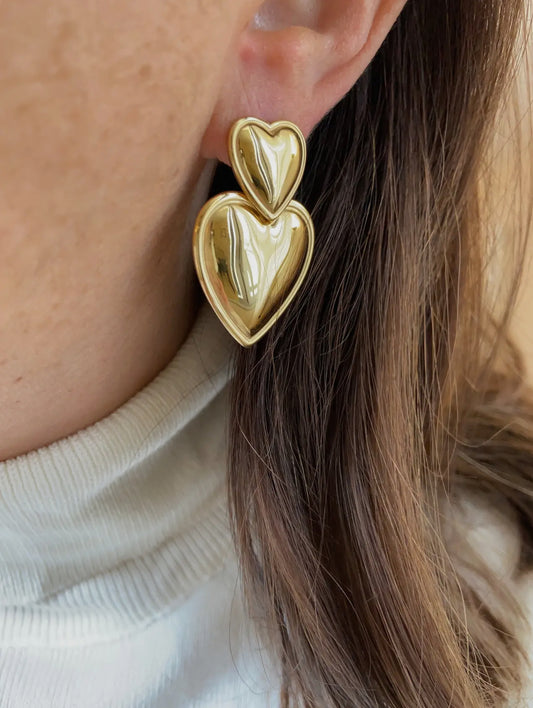 Double Heart Earrings