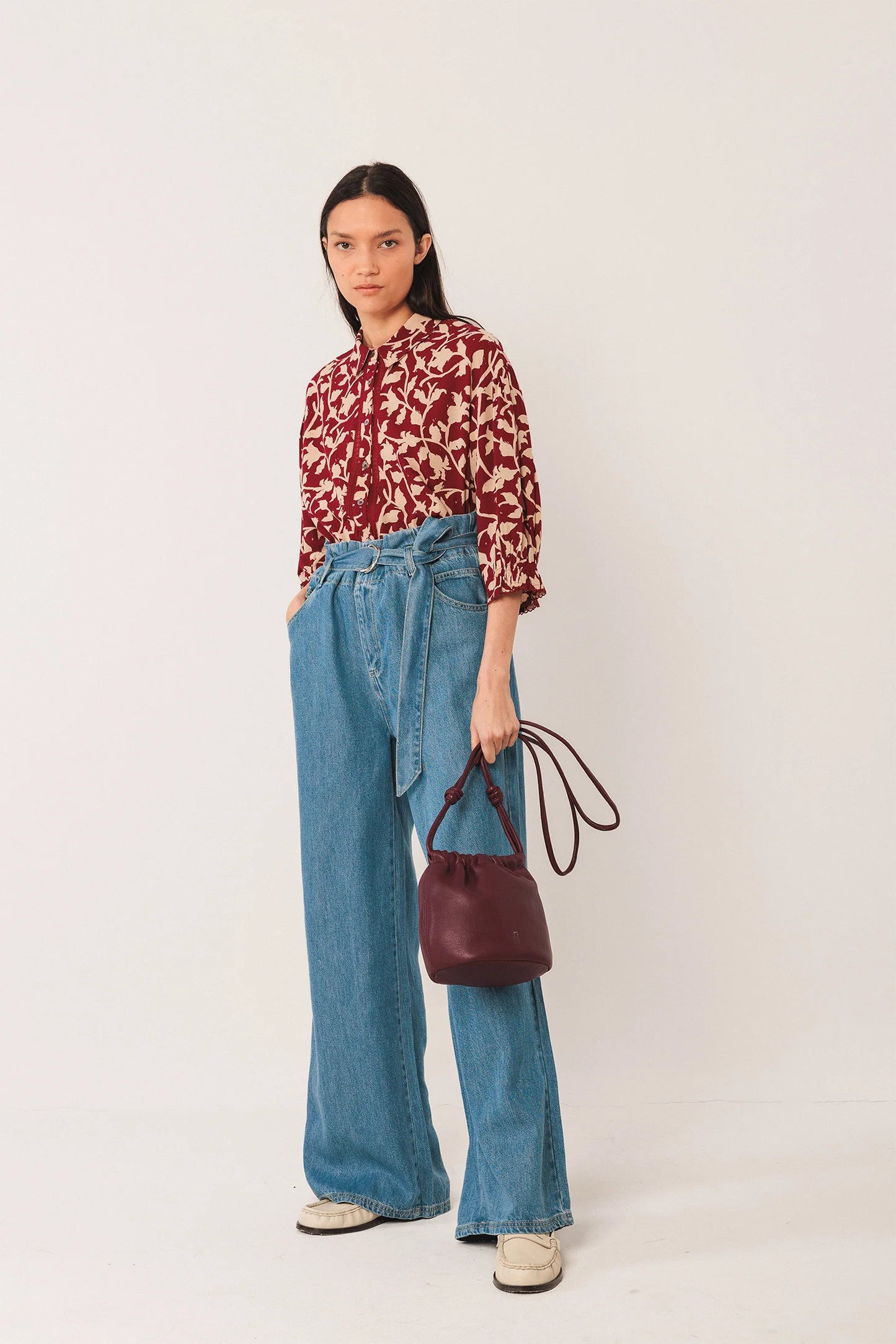 3/4 Sleeve Viscose Shirt