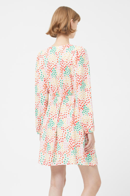 Polka Dot Printed Mini Dress