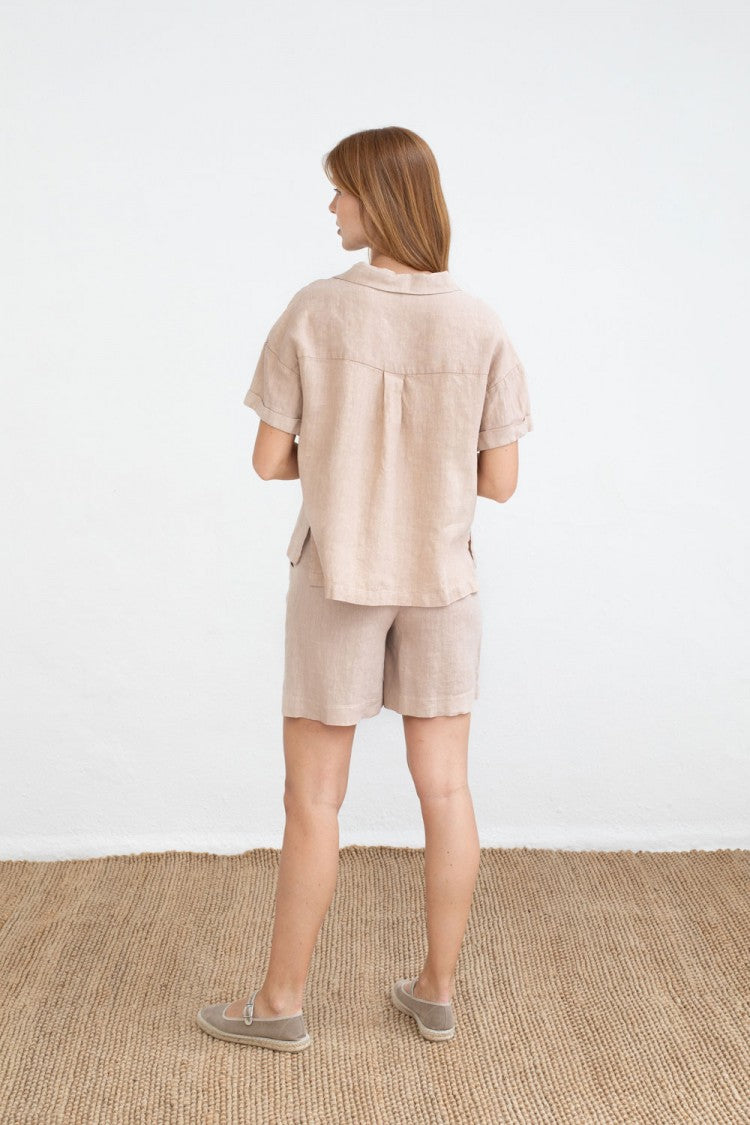 Beige Linen Shirt