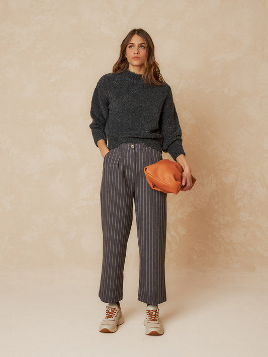 Tailored Pinstriped Pants