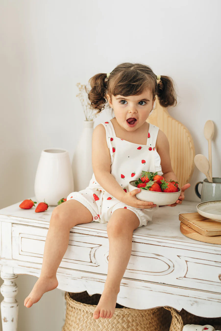 Berries sleeveless baby grow