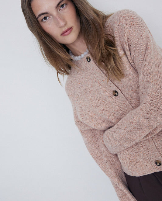 Pink Pocket Cardigan