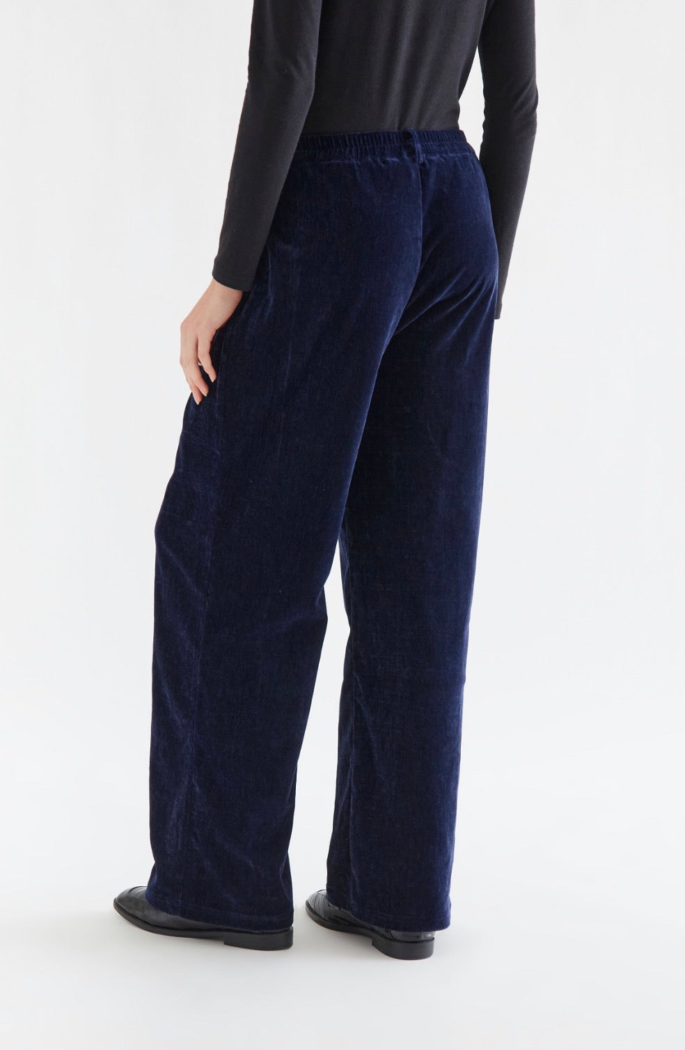 Navy Velvet Trousers