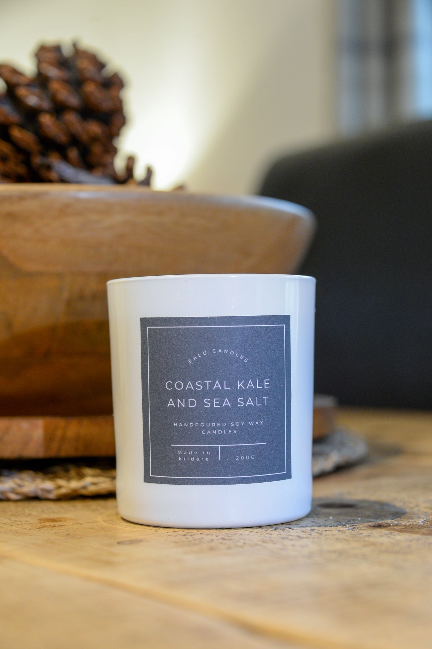 Coastal kale and Seasalt Candle