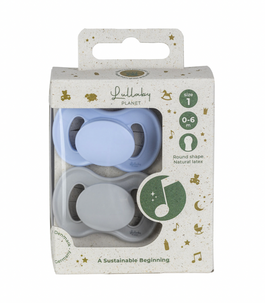 2 Pack Soothers Ice Blue & Misty Grey