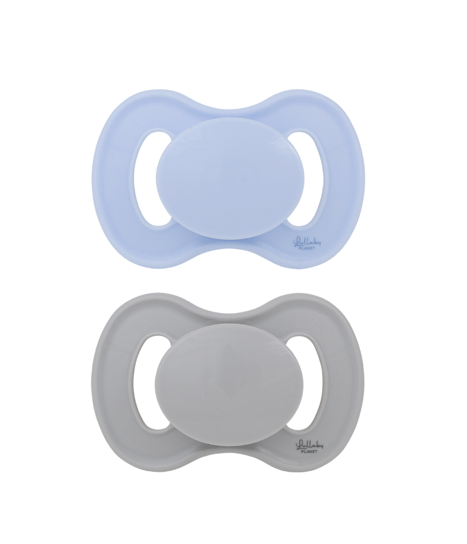 2 Pack Soothers Ice Blue & Misty Grey