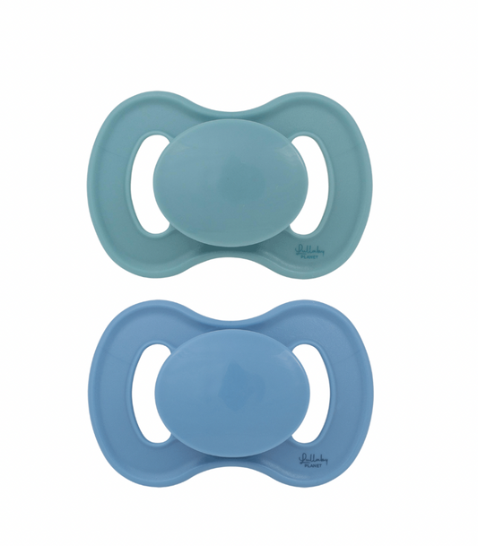 2 Pack Soothers Ocean Teal & Dove Blue