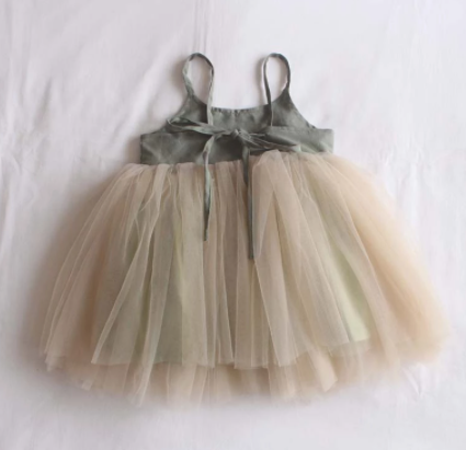 Linen Dress with Tulle TuTu Skirt - loveindi.ie