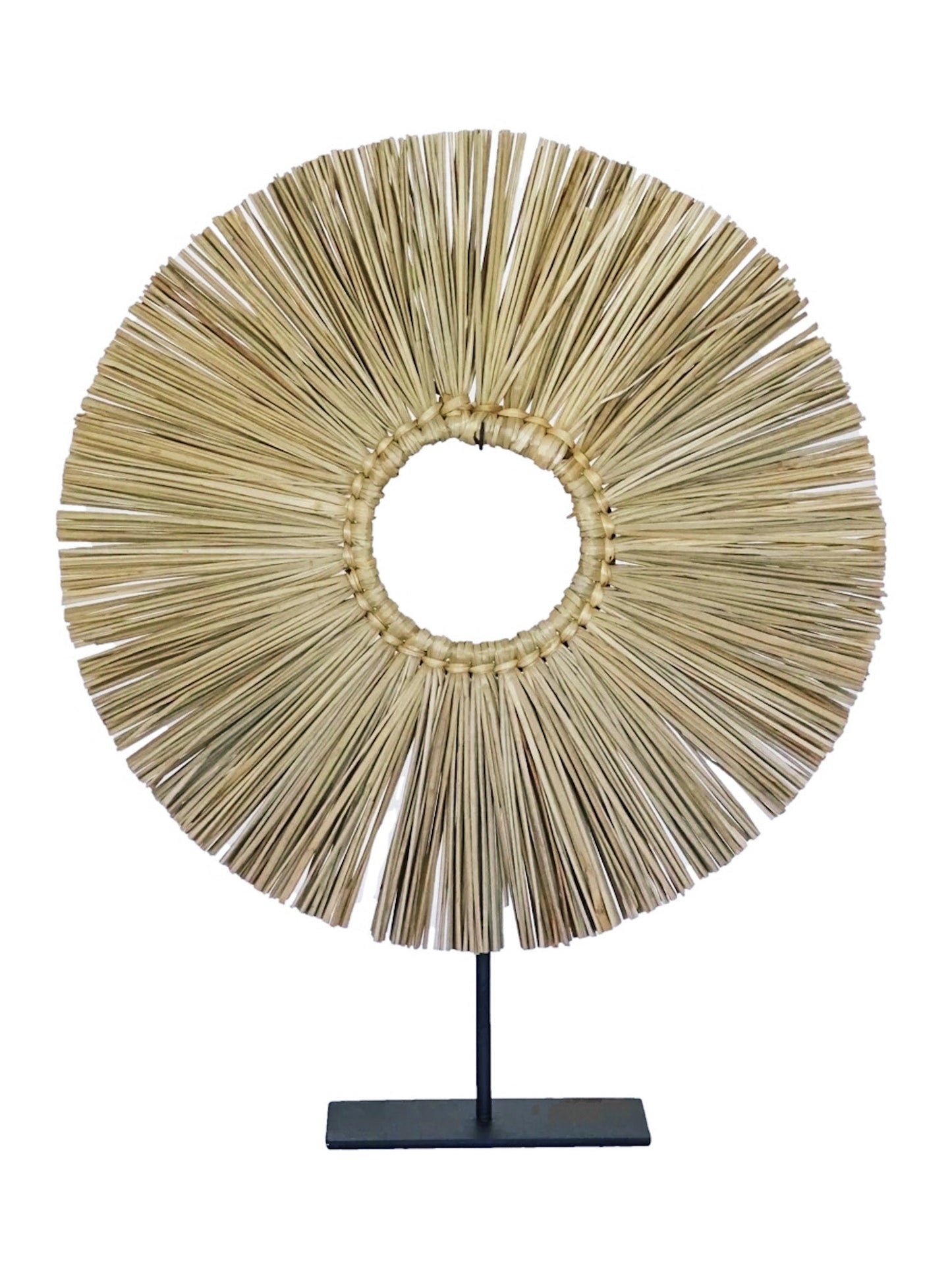 ROUND GRASS DECOR WITH STAND