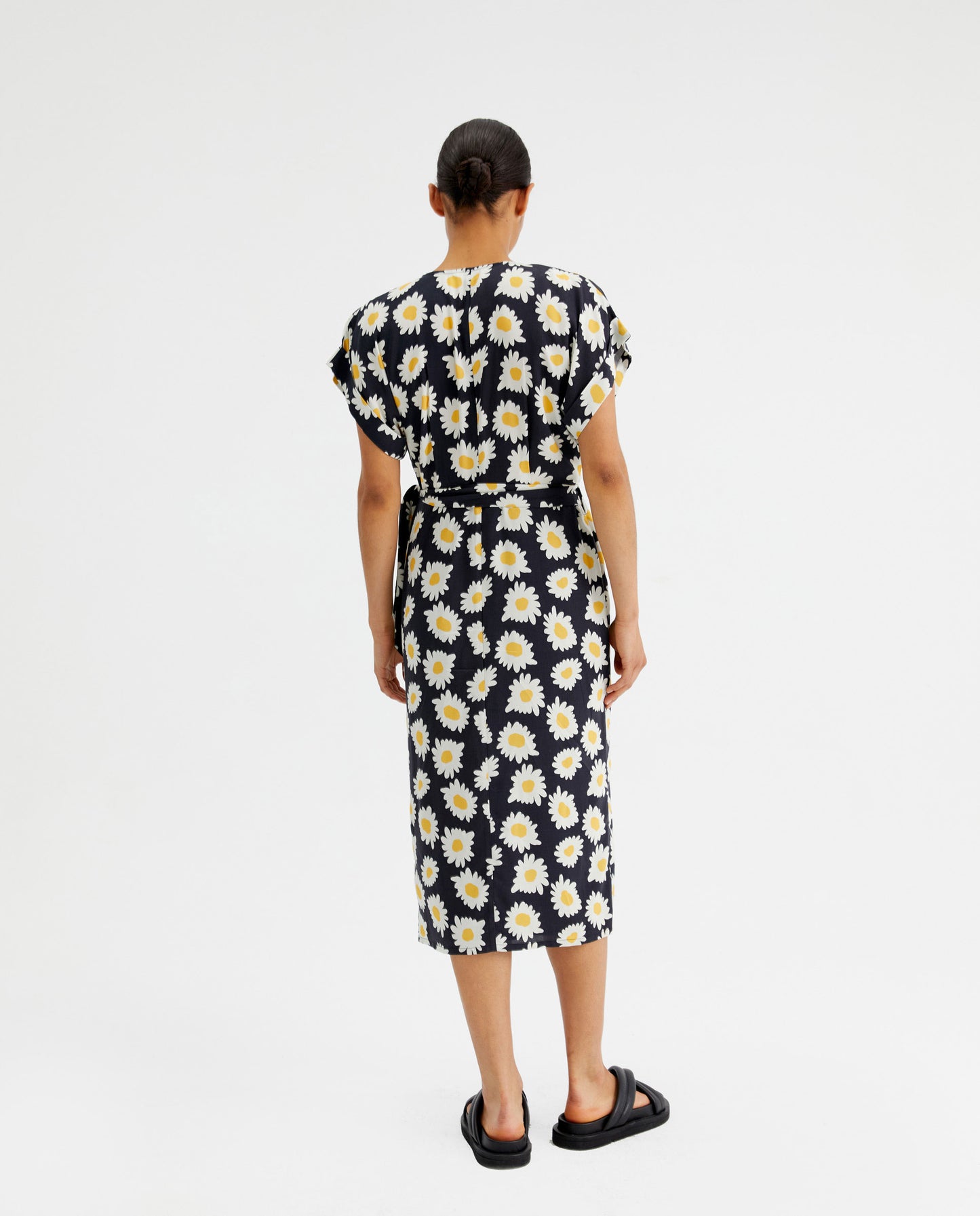 Daisy Print Midi Dress