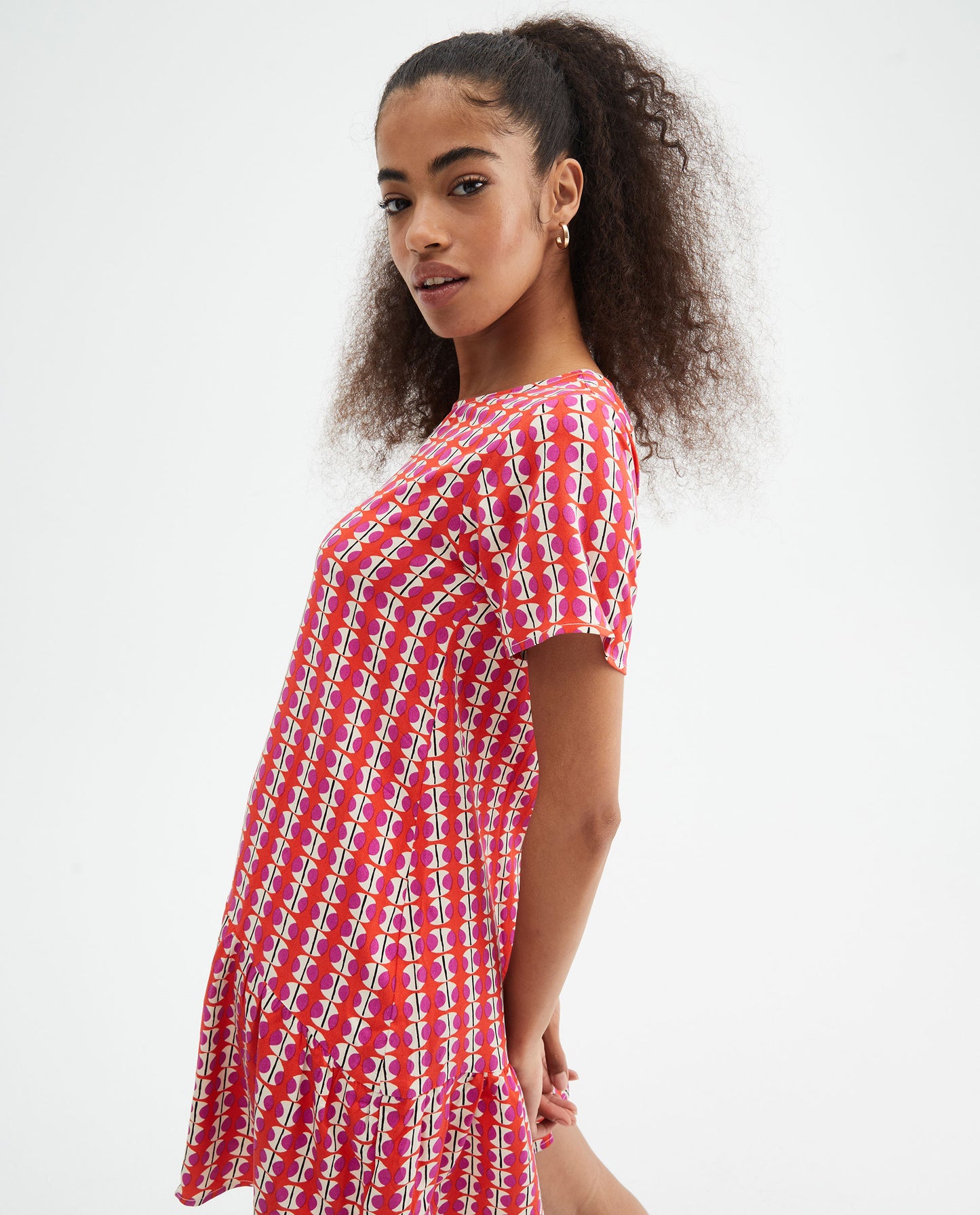 Geometric Printed Mini Dress